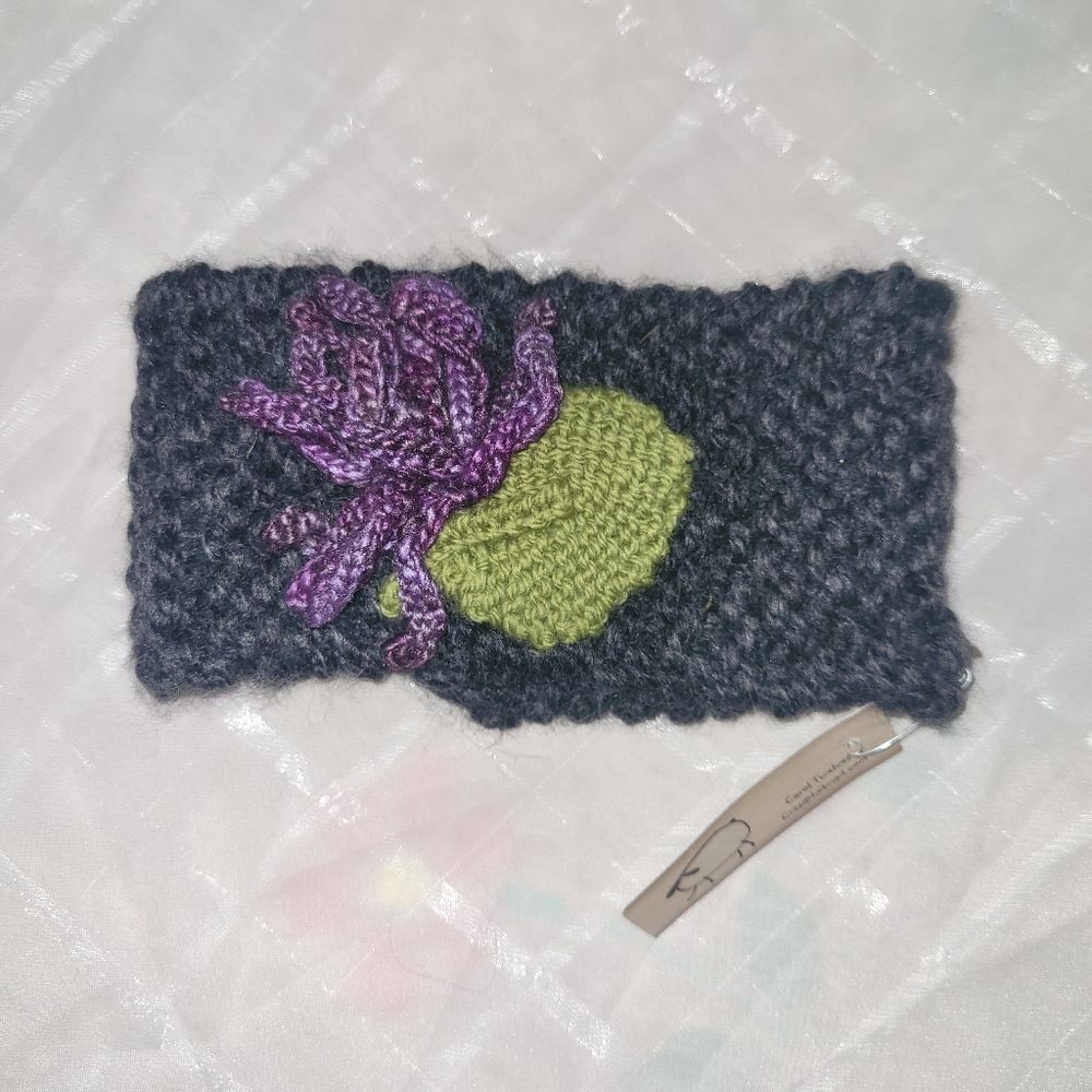 Winter wool knitted headband